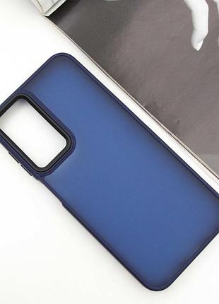Чехол tpu+pc lyon frosted для samsung galaxy a17 4g/5g navy blue
