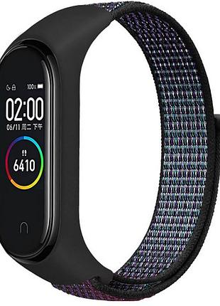 Ремінець nylon new для xiaomi mi band 3/4/5/6/7 dark purple