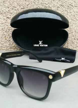 Louis vuitton очки женские солнцезащитные черные с градиентом2 фото