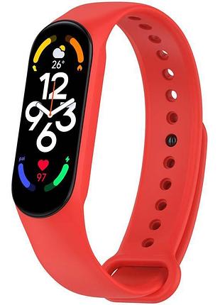 Силиконовый ремешок для xiaomi mi band 7/6/5 красный / red
