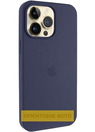 Чохол silicone case (aa) logo with magsafe для apple iphone 17 pro (6.3") темно-синій / midnight blue