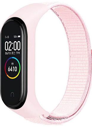 Ремешок nylon new для xiaomi mi band 3/4/5/6/7 pearl powder