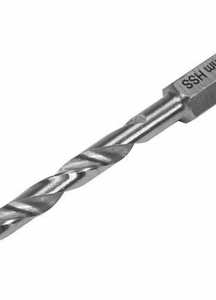 Свердло по металу yato: hss6542, ø=4.2мм, hex-1/4", l=75/43мм,для нержав.,конструкт.,легов.сталі(dw)