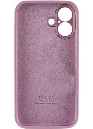 Чехол silicone case full camera protective (aa) для apple iphone 16 (6.1") лиловый / lilac pride
