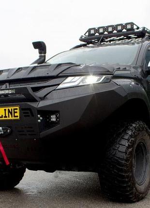 Передній бампер з захистом картеру dakar (2019-2026) для mitsubishi l200 рр