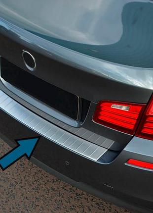 Накладка на задний бампер omsaline (sd, нержавейка) для bmw 5 серия f10/f11 2010–2016 гг