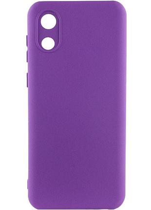 Чехол silicone cover lakshmi full camera (a) для samsung galaxy a03 core фиолетовый / purple