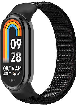 Ремешок nylon new для xiaomi mi band 8/9/10 black