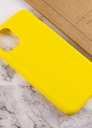 Силиконовый чехол candy для apple iphone 11 pro (5.8") желтый