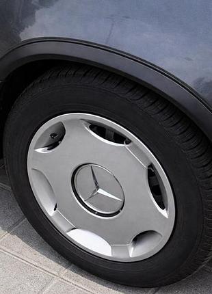 Накладки на арки 1989-1995 (4 шт, чорні, abs-пластик) для mercedes e-сlass w124 рр