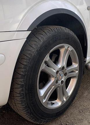 Накладки на арки (4 шт, чорні) для mercedes vito w639 2004-2014 рр