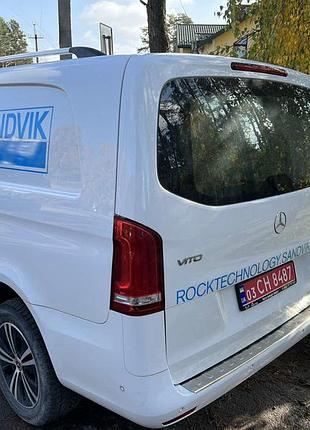 Рейлинги хром ddu (пластиковые ножки) средняя база (long) для mercedes vito/v-class w447 2014- гг