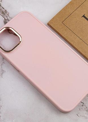 Tpu чохол bonbon metal style для apple iphone 14 plus (6.7") рожевий / light pink