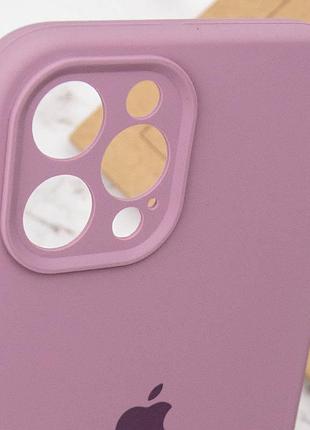 Чехол silicone case full camera protective (aa) для apple iphone 12 pro max (6.7") лиловый / lilac pride 6