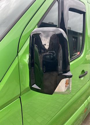 Накладки на зеркала blackedition (2 шт., пластик) для mercedes sprinter w906 2006–2018 гг
