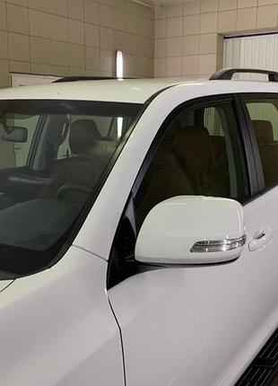 Рейлінги турецька дизайн (чорні, 2 шт) пластикові ніжки для toyota land cruiser prado 150 2009-2023 рр