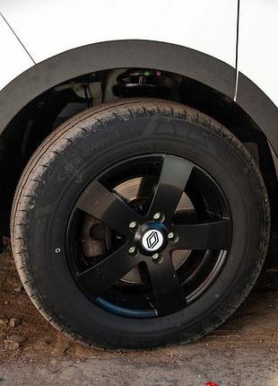 Накладки на арки (6 шт, чорні, abs) для nissan nv300/primastar 2016- рр