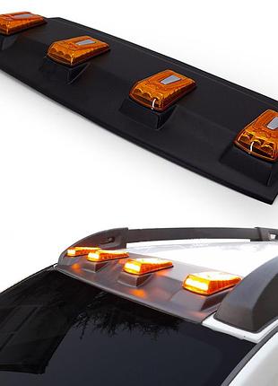 Козирьок лобовога скла v2 (led) для renault duster 2018-2024 рр