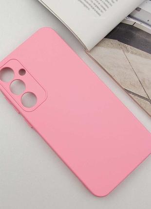 Чохол tpu getman liquid silk full camera для samsung galaxy s23 fe рожевий / pink