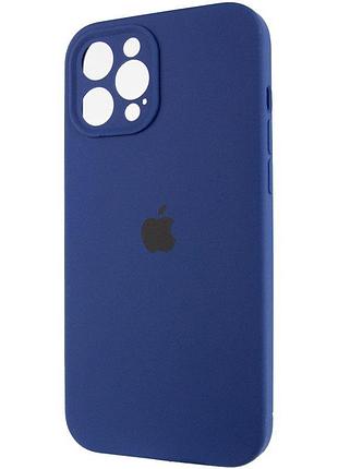 Чохол silicone case full camera protective (aa) для apple iphone 12 pro (6.1") синій / deep navy 4