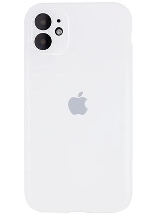 Чехол silicone case full camera protective (aa) для apple iphone 12 (6.1") белый / white 2