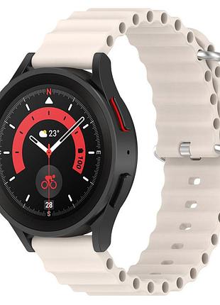 Ремешок ocean band для smart watch 20mm бежевый / antique white