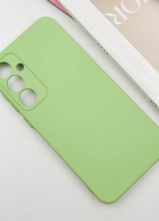 Чохол tpu getman liquid silk full camera для samsung galaxy s23 fe зелений / pistachio