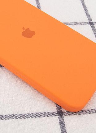 Чехол silicone case square full camera protective (aa) для apple iphone 11 pro (5.8") оранжевый / papaya 2