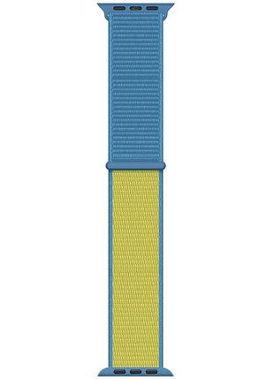Ремешок nylon для apple watch 38/40/41/42mm(ser.10) blue / yellow