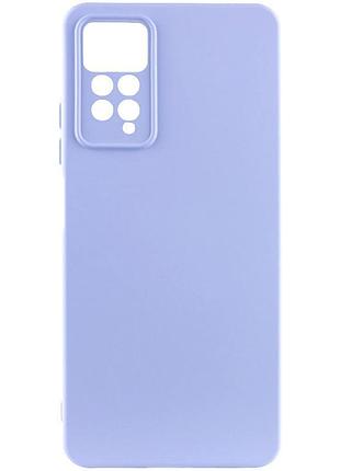 Чехол tpu getman liquid silk full camera для xiaomi redmi note 11 pro 4g/5g / 12 pro 4g сиреневый / light purple