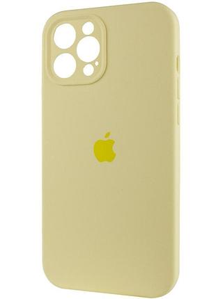 Чехол silicone case full camera protective (aa) для apple iphone 12 pro (6.1") желтый / mellow yellow 4