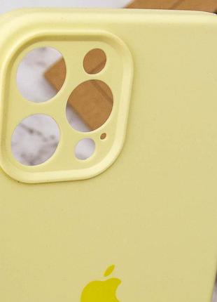 Чехол silicone case full camera protective (aa) для apple iphone 12 pro (6.1") желтый / mellow yellow 6