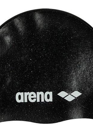 Силіконова шапочка для басейну arena silicone cap чорного кольору