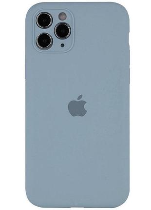 Чехол silicone case full camera protective (aa) для apple iphone 12 pro max (6.7") голубой / sweet blue