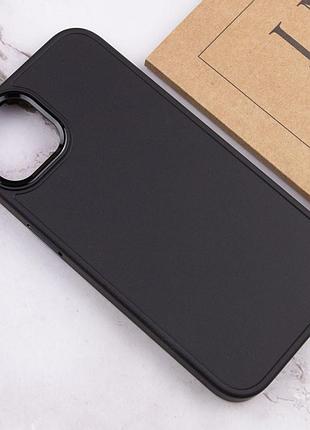 Tpu чохол bonbon metal style для apple iphone 14 plus (6.7") чорний / black