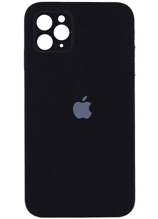 Чохол silicone case square full camera protective (aa) для apple iphone 11 pro (5.8") чорний / black