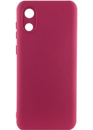 Чехол silicone cover lakshmi full camera (a) для samsung galaxy a03 core бордовый / marsala