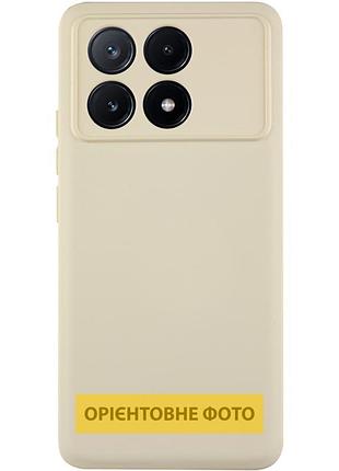 Чехол tpu getman liquid silk full camera для xiaomi poco x6 / note 13 pro 5g песочный / sand