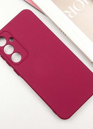 Чохол tpu getman liquid silk full camera для samsung galaxy s23 fe бордовий / marsala