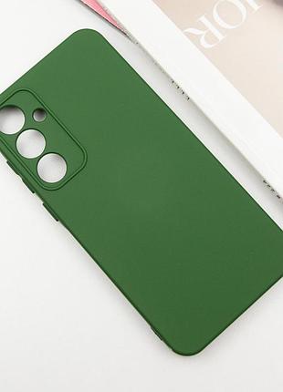 Чохол tpu getman liquid silk full camera для samsung galaxy s23 fe зелений / dark green