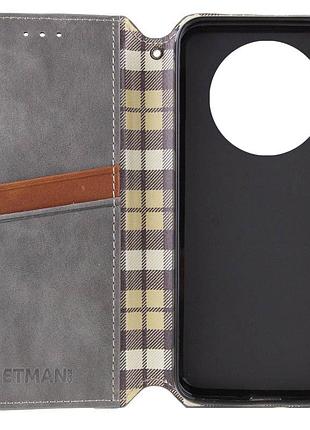 Кожаный чехол-книжка getman cubic (pu) для xiaomi redmi a3 серый
