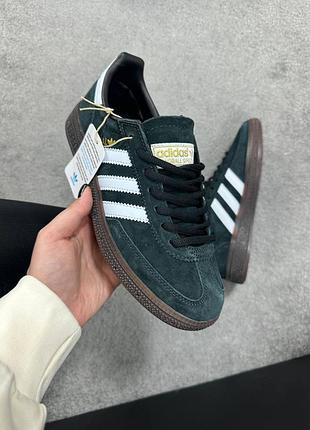 Кроссовки женские adidas handball spezial black white brown