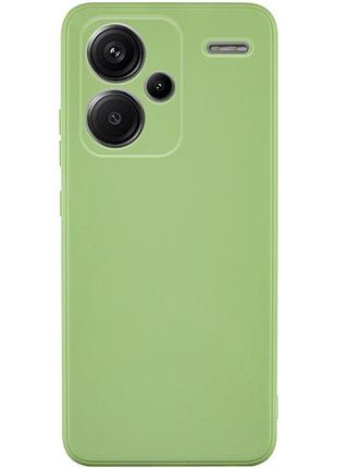Силиконовый чехол candy full camera для xiaomi redmi note 13 pro+ фисташковый