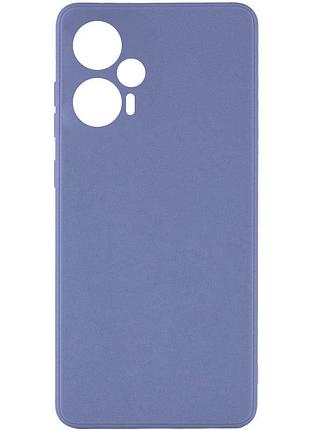 Силиконовый чехол candy full camera для xiaomi poco f5 / note 12 turbo голубой / mist blue