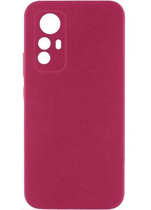 Чехол tpu getman liquid silk full camera для xiaomi redmi note 12s бордовый / marsala