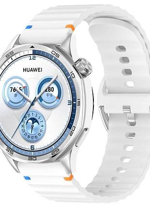 Силиконовый ремешок wavy для smart watch 22mm white
