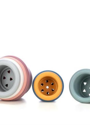 Силіконовий сортер freeon вежа кругла, multicolour 2