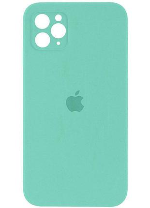 Чохол silicone case square full camera protective (aa) для apple iphone 11 pro (5.8") бірюзовий / turquoise