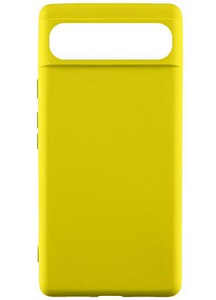 Чохол tpu getman liquid silk для google pixel 6 pro жовтий / flash