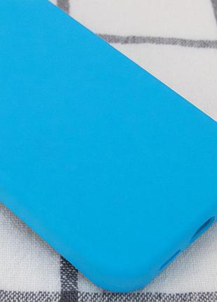 Чехол silicone case full protective (aa) no logo для apple iphone 16 (6.1") голубой / blue 3